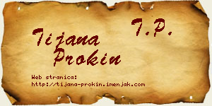 Tijana Prokin vizit kartica